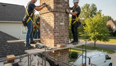 San Antonio, TX chimney repair by FX Remodeling & Exteriors on a local home