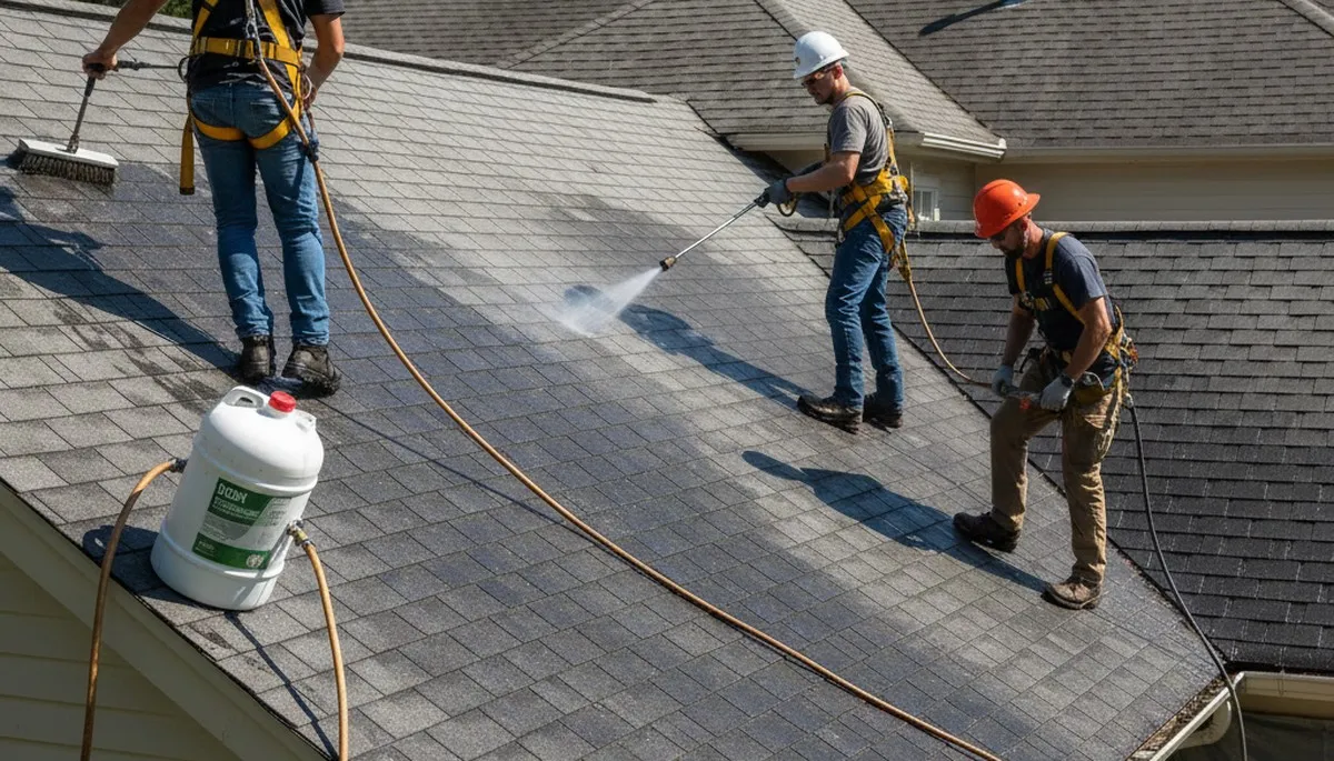 Roof cleaning service in San Antonio, TX for siding and exterior home maintenance