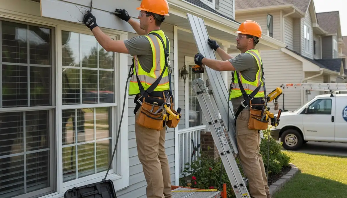 Vinyl siding repair on a San Antonio, TX home by FX Remodeling & Exteriors